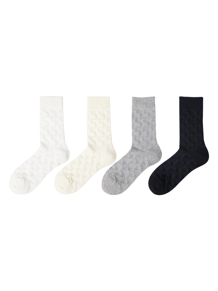 Lace Women‘s Socks Casual Cotton Mid-Length Ankle Knit