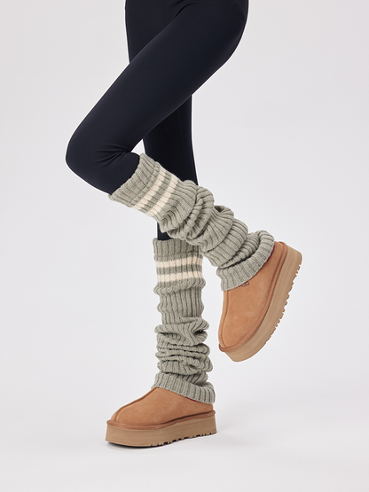 Knit Yogga Leg Warmer Socks Multicolor