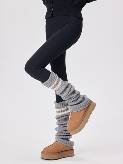 Knit Yogga Leg Warmer Socks Multicolor