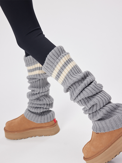 Knit Yogga Leg Warmer Socks Multicolor