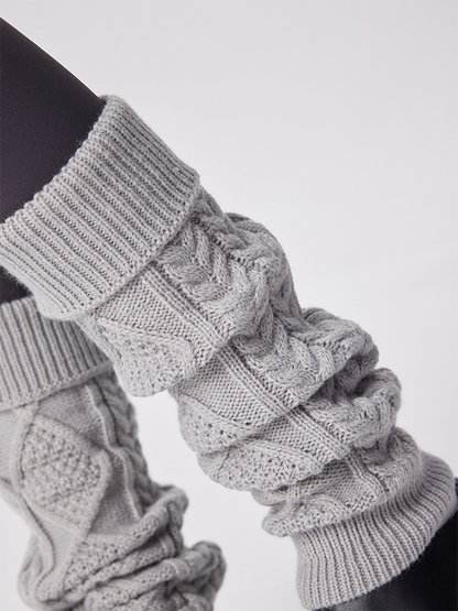 Leg Warmers for Women Knee High Cable Knit Warm Winter Sleeve