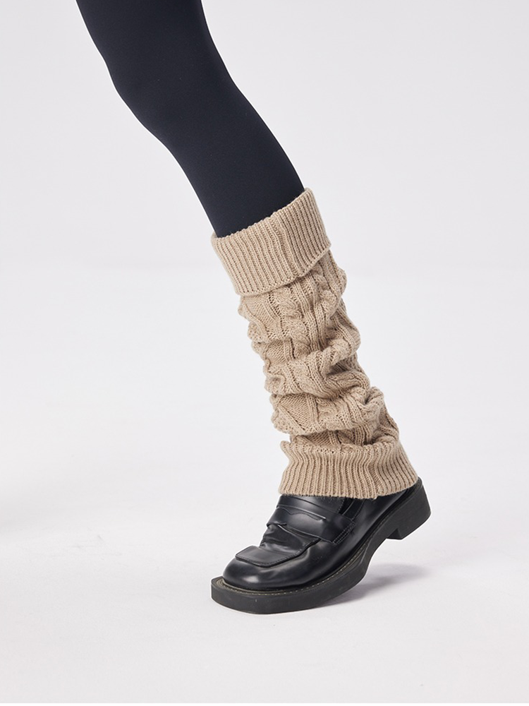 Leg Warmers for Women Knee High Cable Knit Warm Winter Sleeve