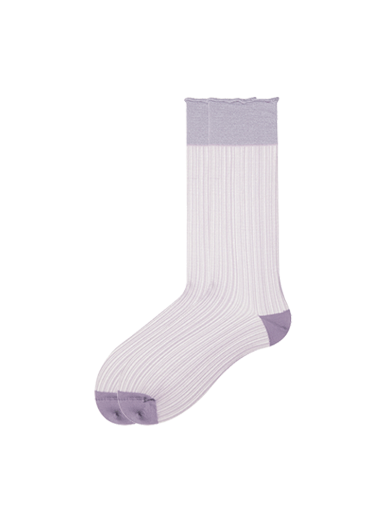 Raffle Socks Glitter Stripe Mid-Length Mesh Ankle for Women