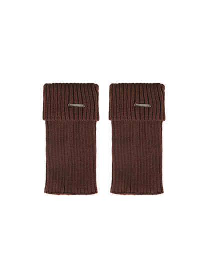 Retro Preppy Chic Ankle Leg Warmers Cable Knitted Cuffs