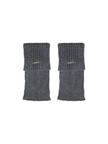 Retro Preppy Chic Ankle Leg Warmers Cable Knitted Cuffs