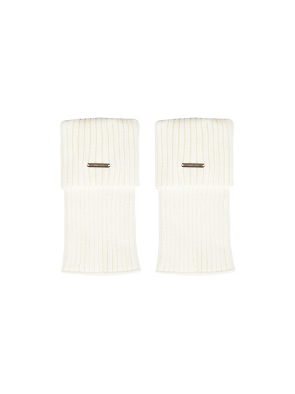 Retro Preppy Chic Ankle Leg Warmers Cable Knitted Cuffs