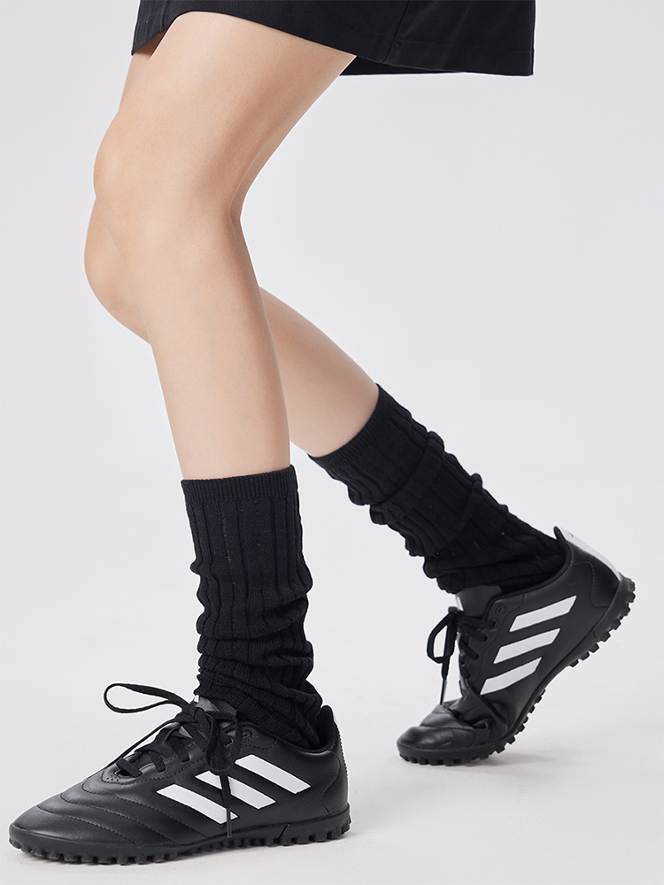 Retro Preppy Chic Ballet Leg Warmers for Women Ankle Ribbed Knitted