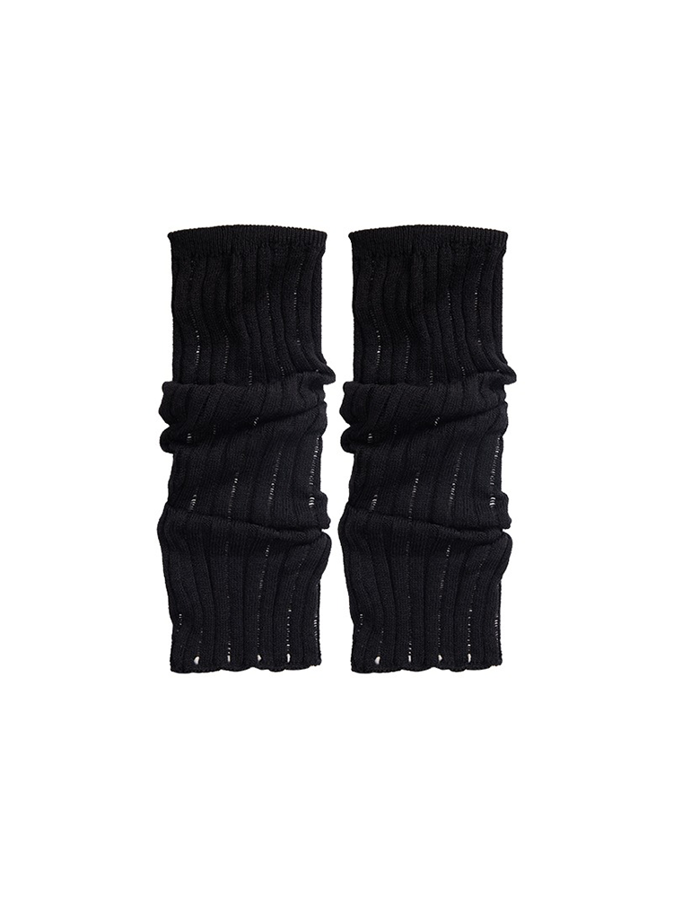 Retro Preppy Chic Ballet Leg Warmers for Women Ankle Ribbed Knitted