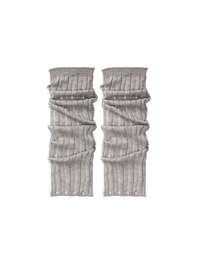 Retro Preppy Chic Ballet Leg Warmers for Women Ankle Ribbed Knitted