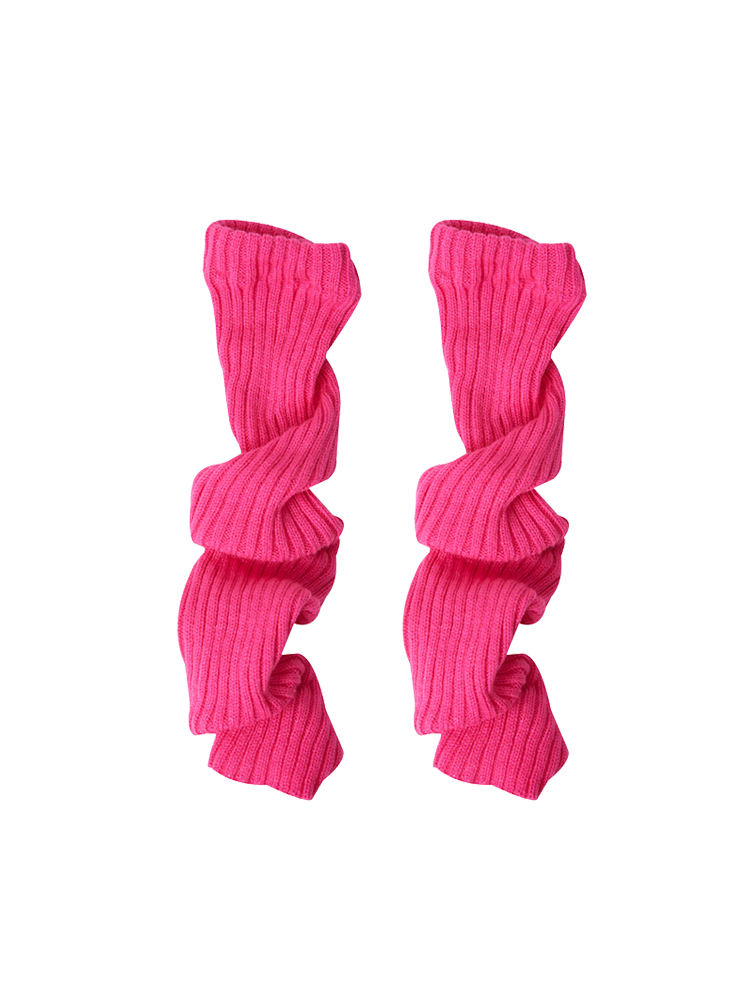 Retro Preppy Chic Multicolor Leg Warmers Lady's Ankle Ribbed Knitted