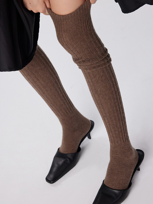 Women's Thigh Knee High Socks Boot Stocking Ribbed Knit Leg Warmers