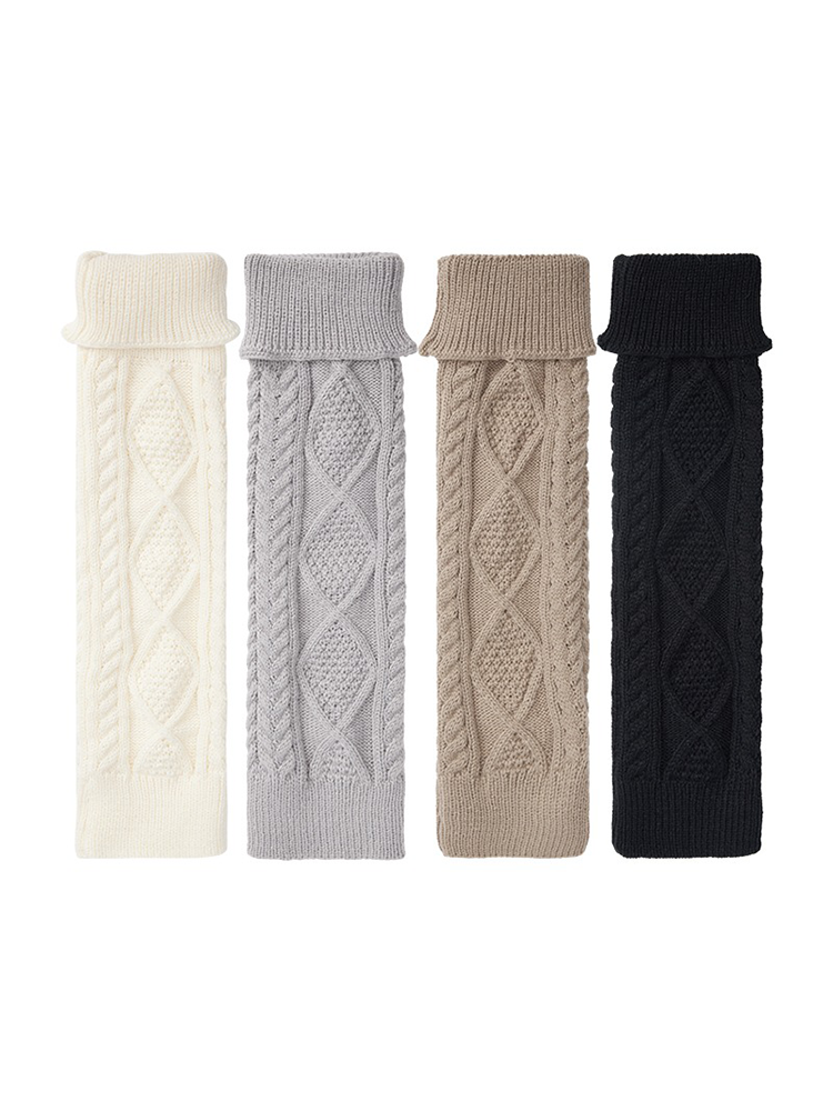 Leg Warmers for Women Knee High Cable Knit Warm Winter Sleeve